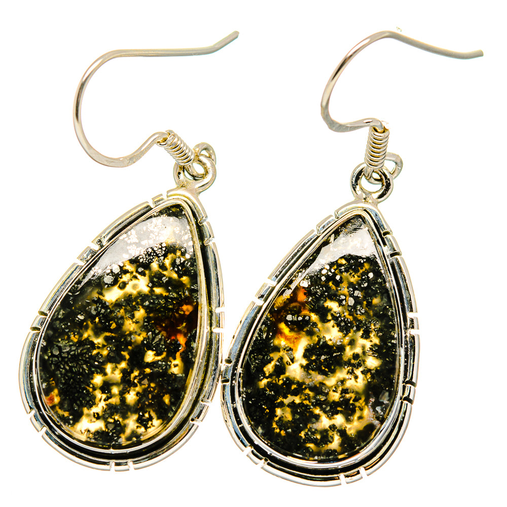 Pyrite Agate Earrings handcrafted by Anasilvercos - EARR422198