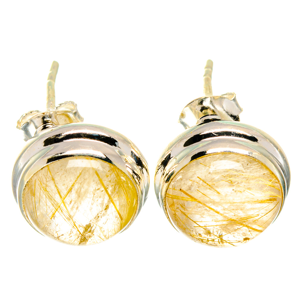 Rutilated Quartz Earrings handcrafted by Anasilvercos - EARR422216