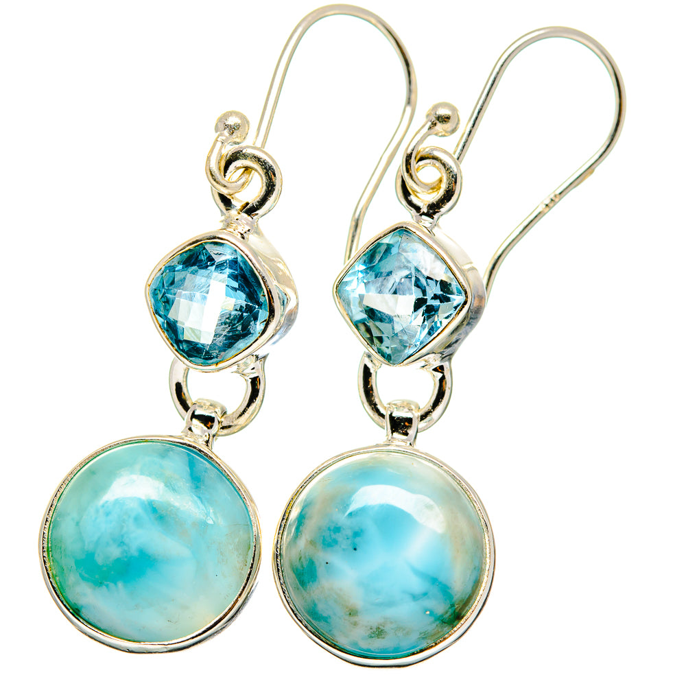 Larimar Earrings handcrafted by Anasilvercos - EARR422220