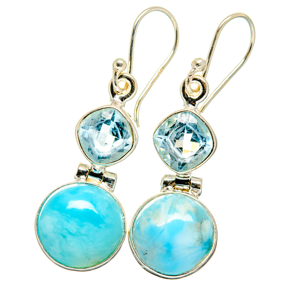 Larimar Earrings handcrafted by Anasilvercos - EARR422222