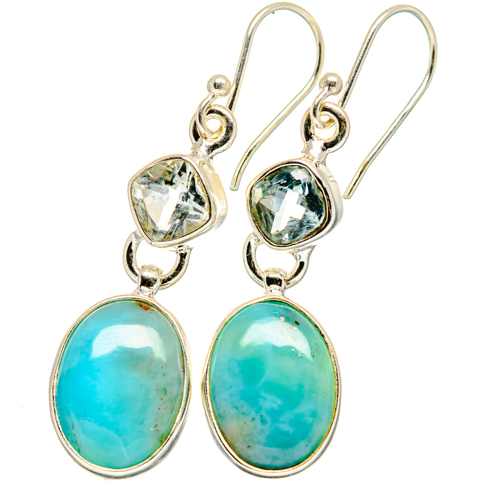 Larimar Earrings handcrafted by Anasilvercos - EARR422227