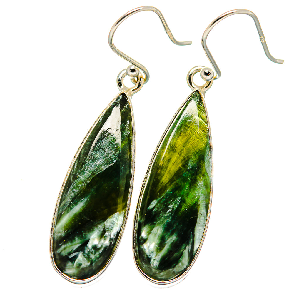 Seraphinite Earrings handcrafted by Anasilvercos - EARR422230