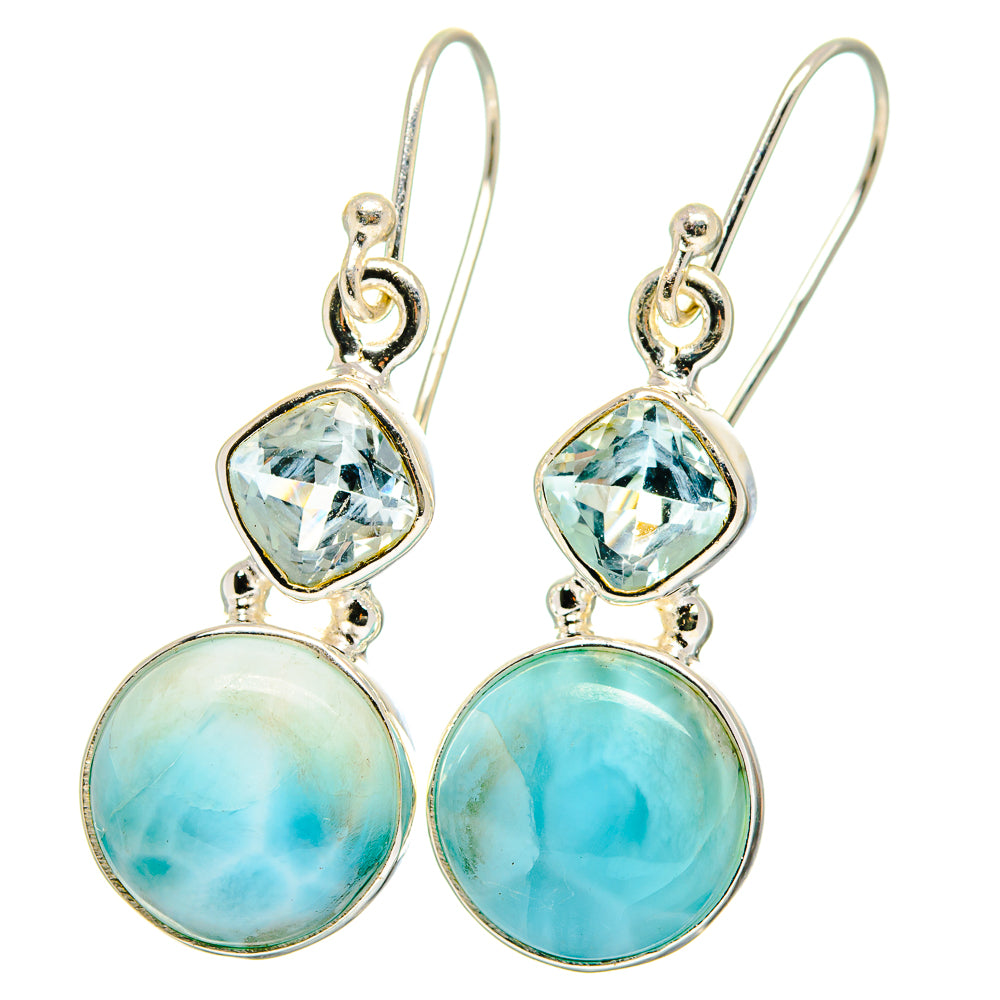 Larimar Earrings handcrafted by Anasilvercos - EARR422232