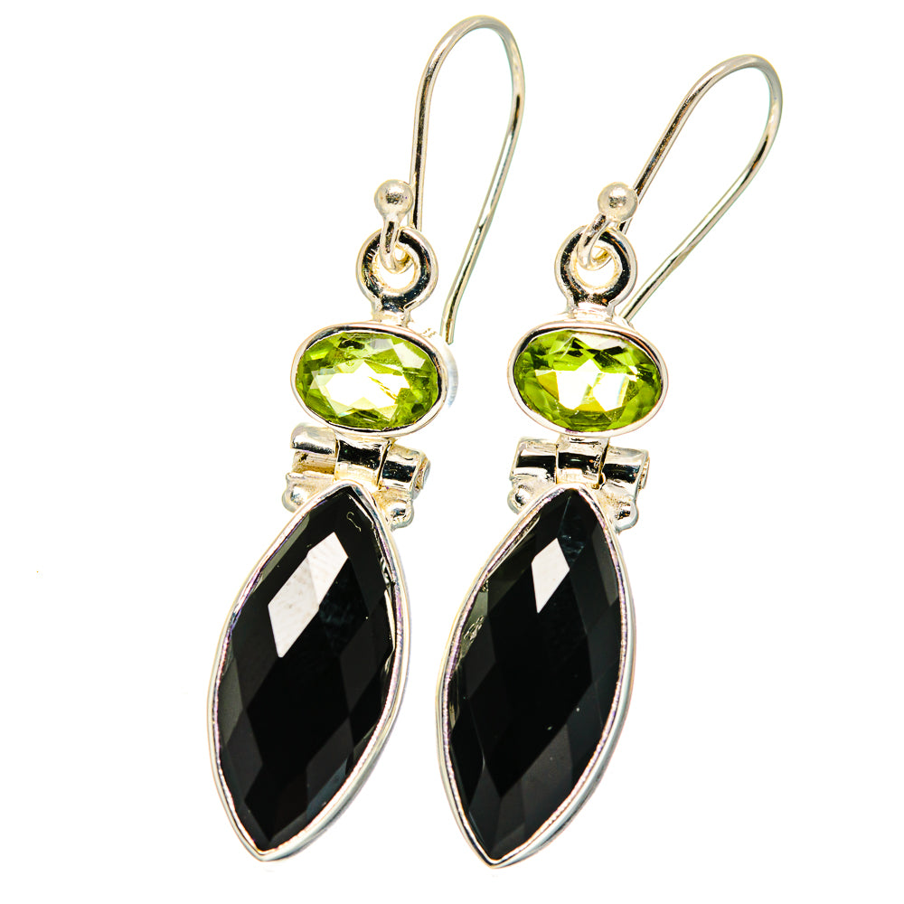 Black Onyx Earrings handcrafted by Anasilvercos - EARR422237