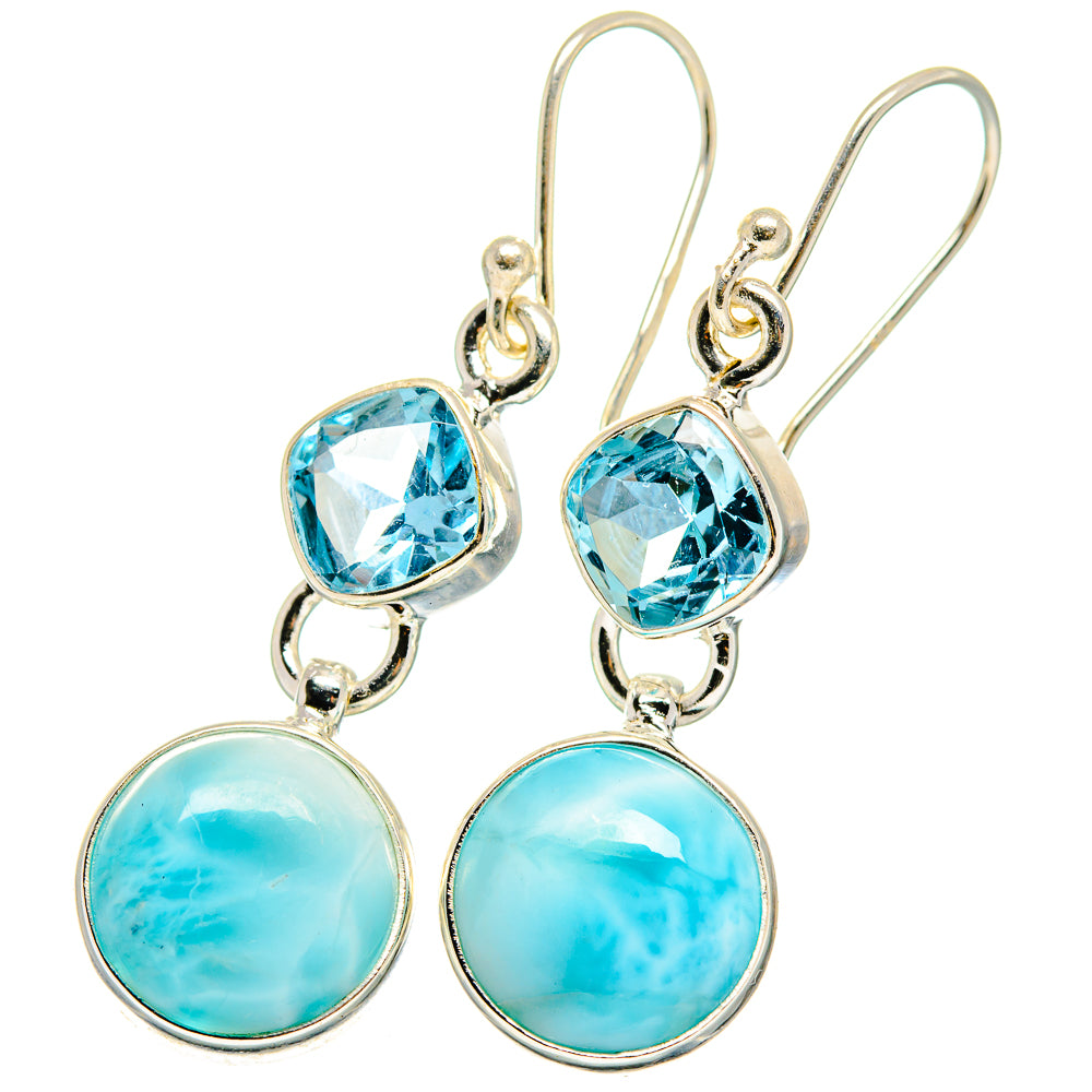 Larimar Earrings handcrafted by Anasilvercos - EARR422240
