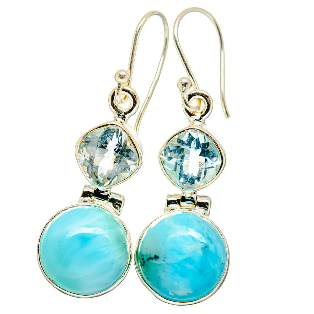 Larimar Earrings handcrafted by Anasilvercos - EARR422250