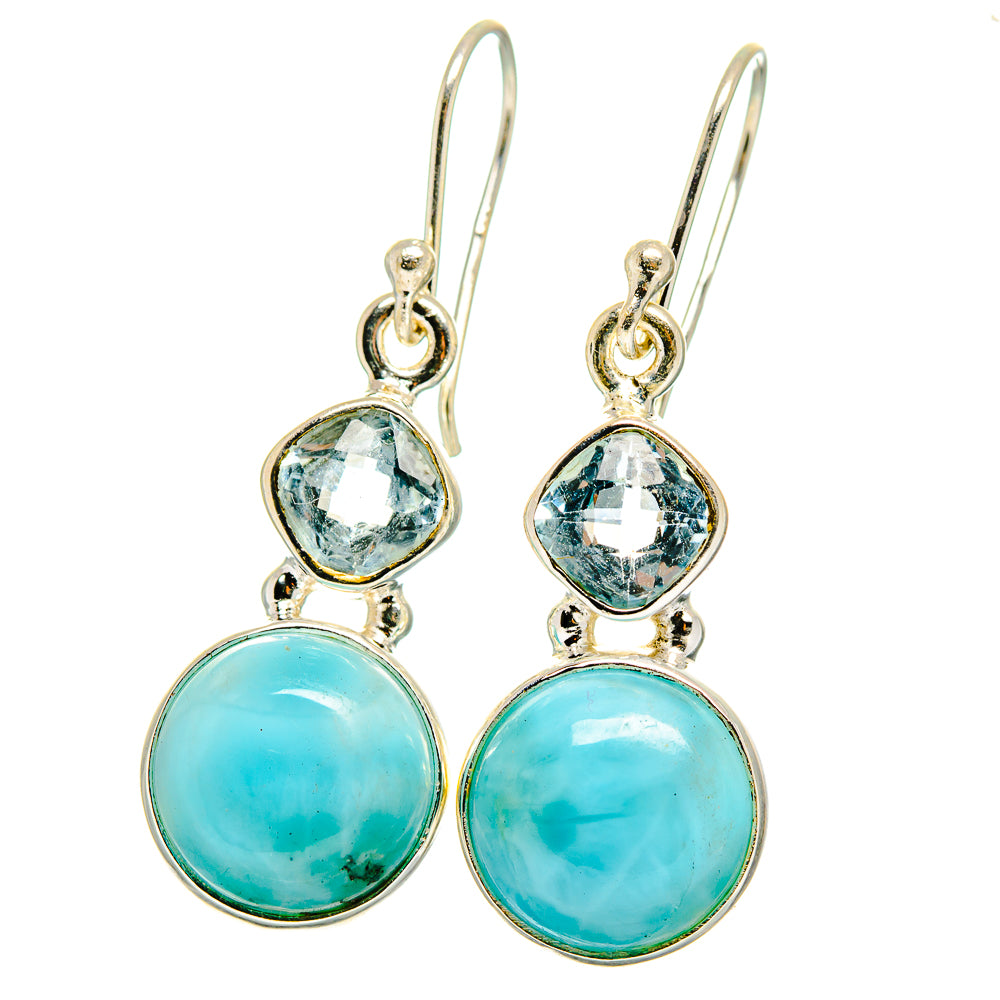 Larimar Earrings handcrafted by Anasilvercos - EARR422260