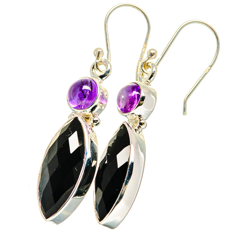 Black Onyx Earrings handcrafted by Anasilvercos - EARR422264