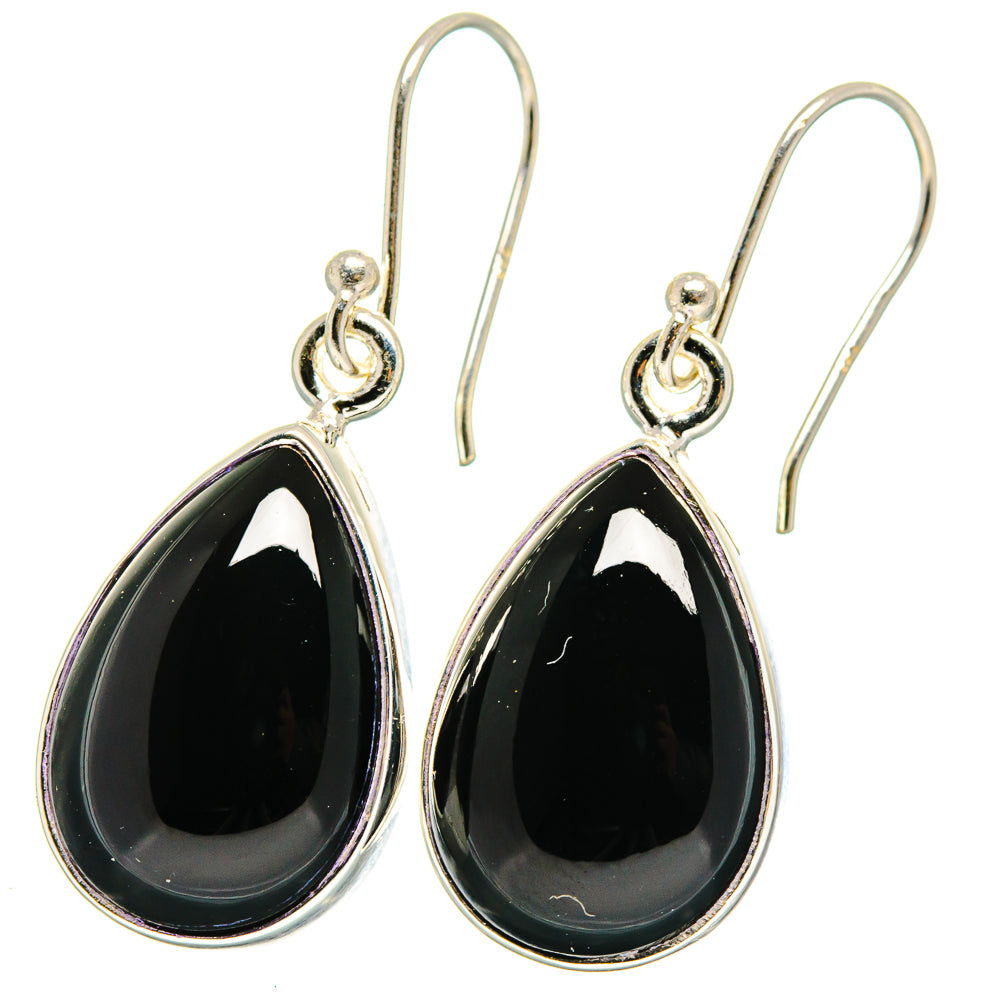Black Onyx Earrings handcrafted by Anasilvercos - EARR422265