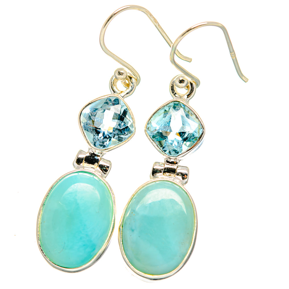 Larimar Earrings handcrafted by Anasilvercos - EARR422266