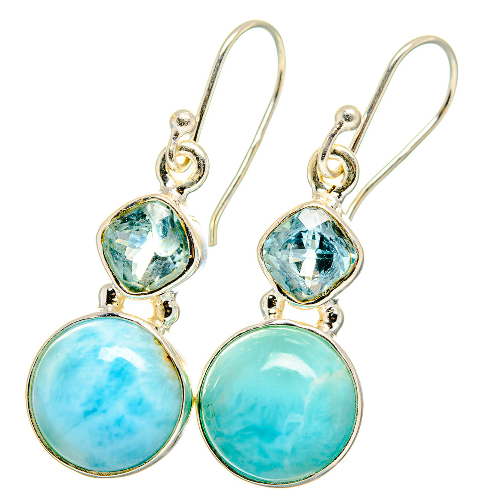 Larimar Earrings handcrafted by Anasilvercos - EARR422273
