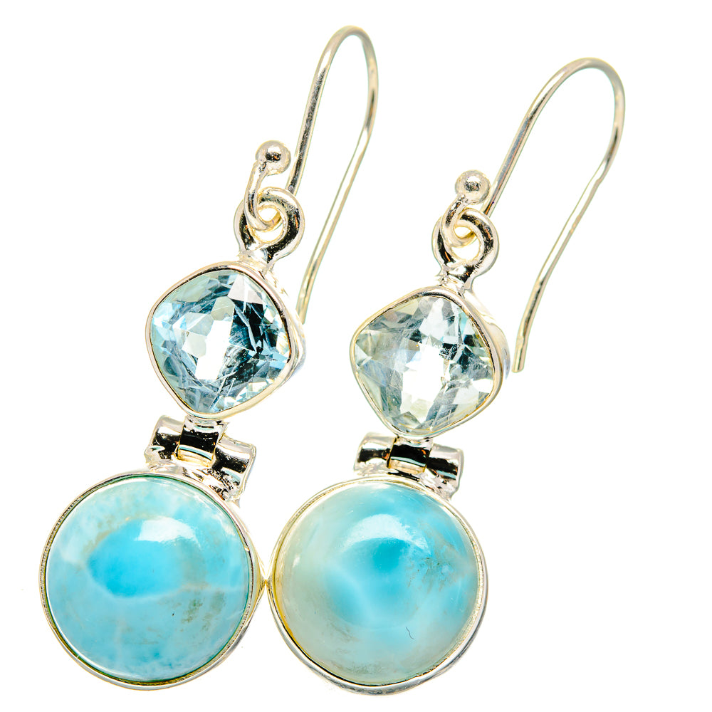Larimar Earrings handcrafted by Anasilvercos - EARR422276