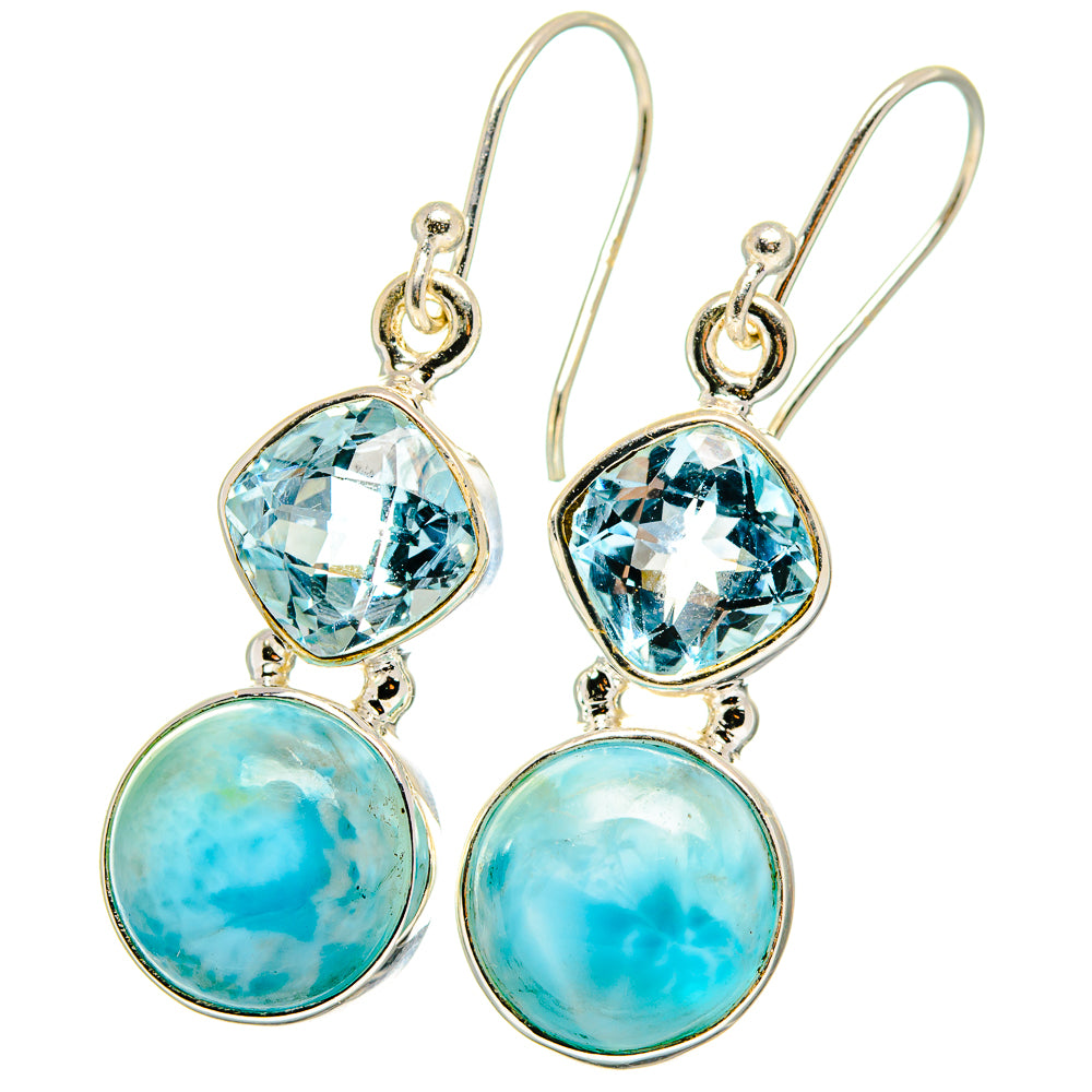 Larimar Earrings handcrafted by Anasilvercos - EARR422281