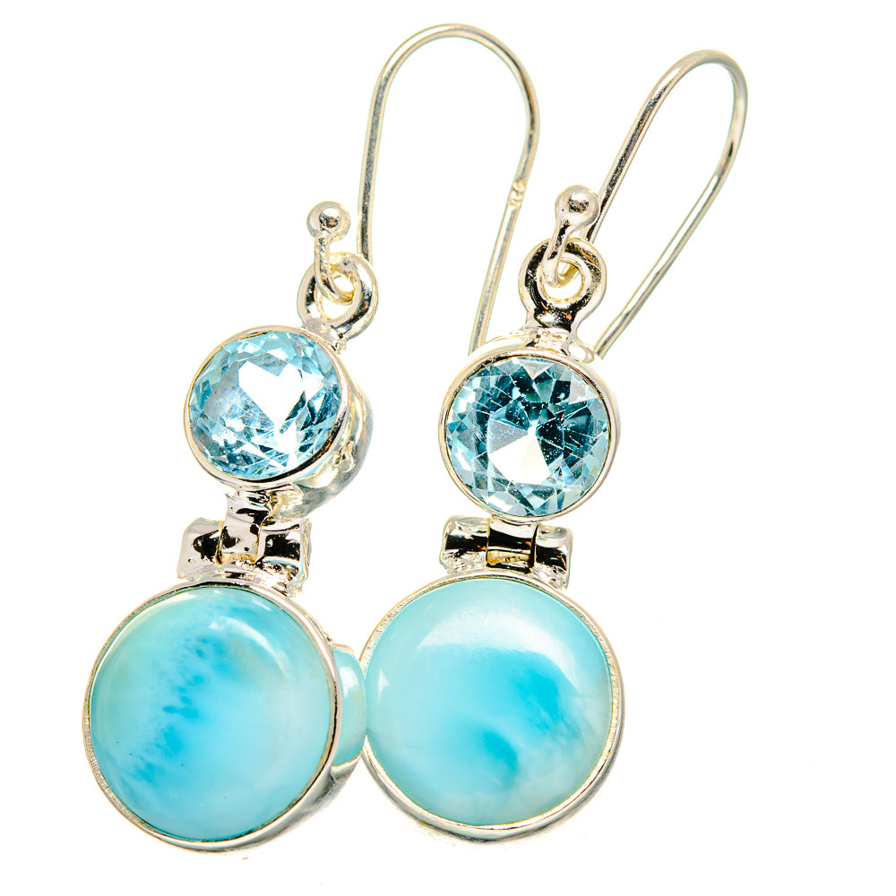 Larimar Earrings handcrafted by Anasilvercos - EARR422284