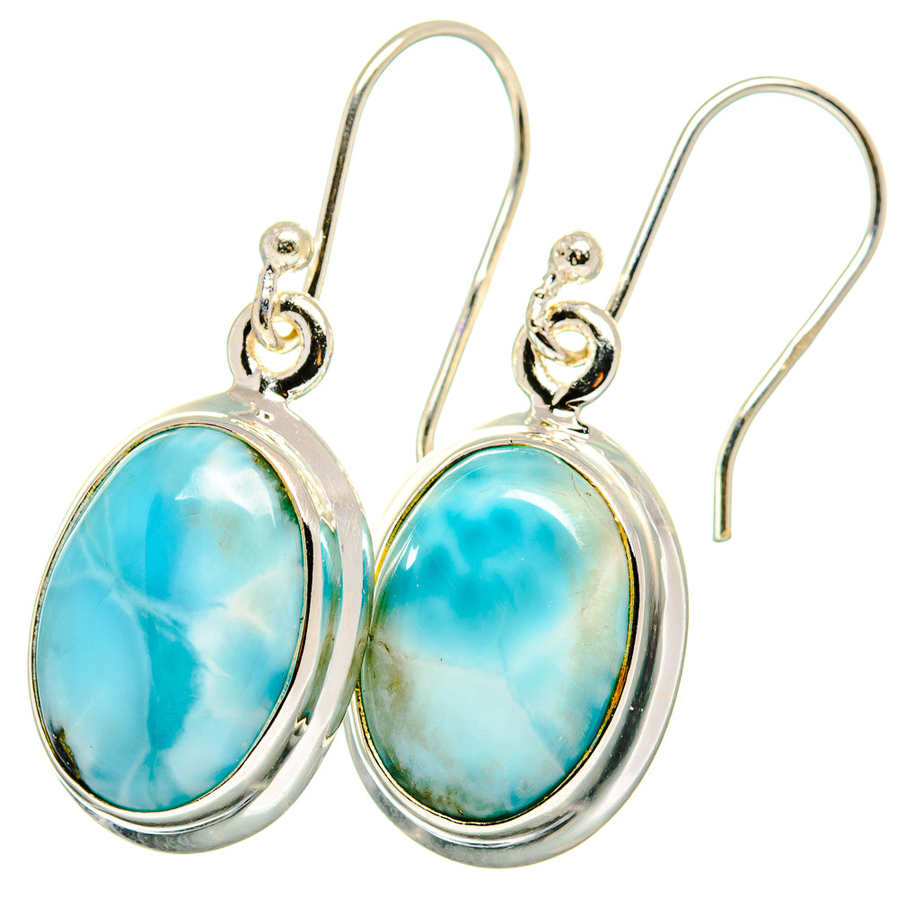 Larimar Earrings handcrafted by Anasilvercos - EARR422286