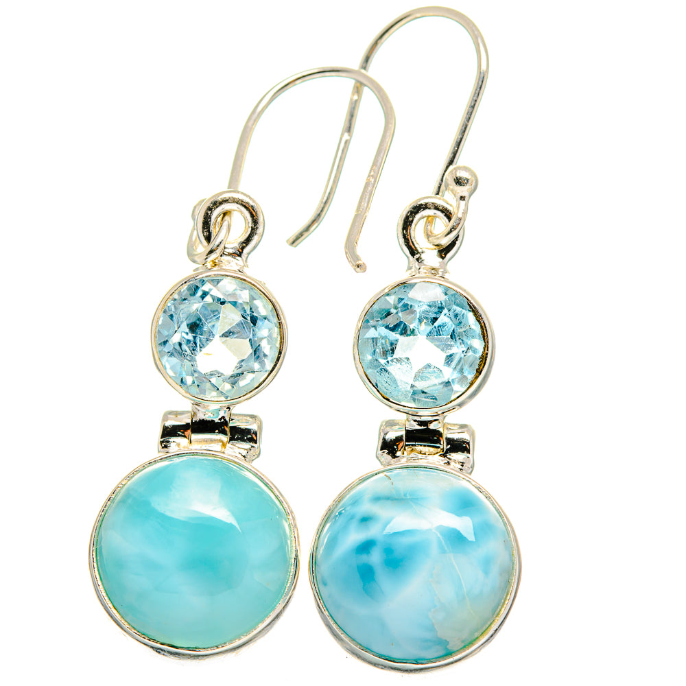 Larimar Earrings handcrafted by Anasilvercos - EARR422287