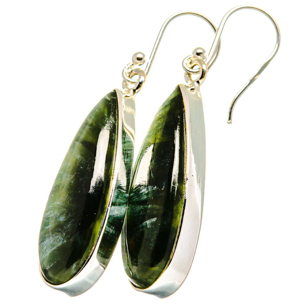 Seraphinite Earrings handcrafted by Anasilvercos - EARR422289