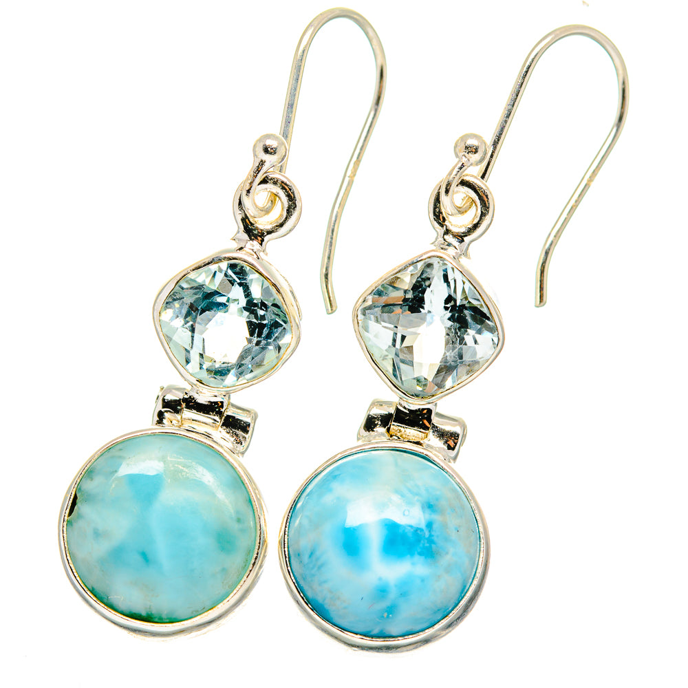 Larimar Earrings handcrafted by Anasilvercos - EARR422293