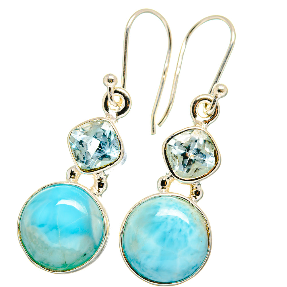 Larimar Earrings handcrafted by Anasilvercos - EARR422299