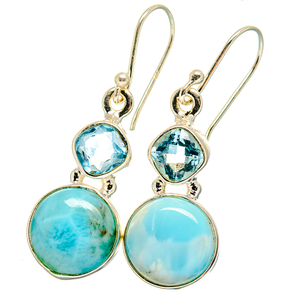Larimar Earrings handcrafted by Anasilvercos - EARR422306