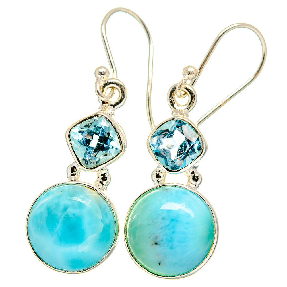 Larimar Earrings handcrafted by Anasilvercos - EARR422311