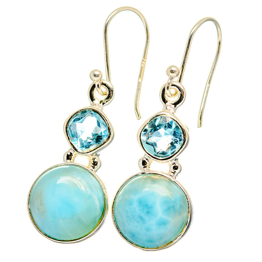 Larimar Earrings handcrafted by Anasilvercos - EARR422314