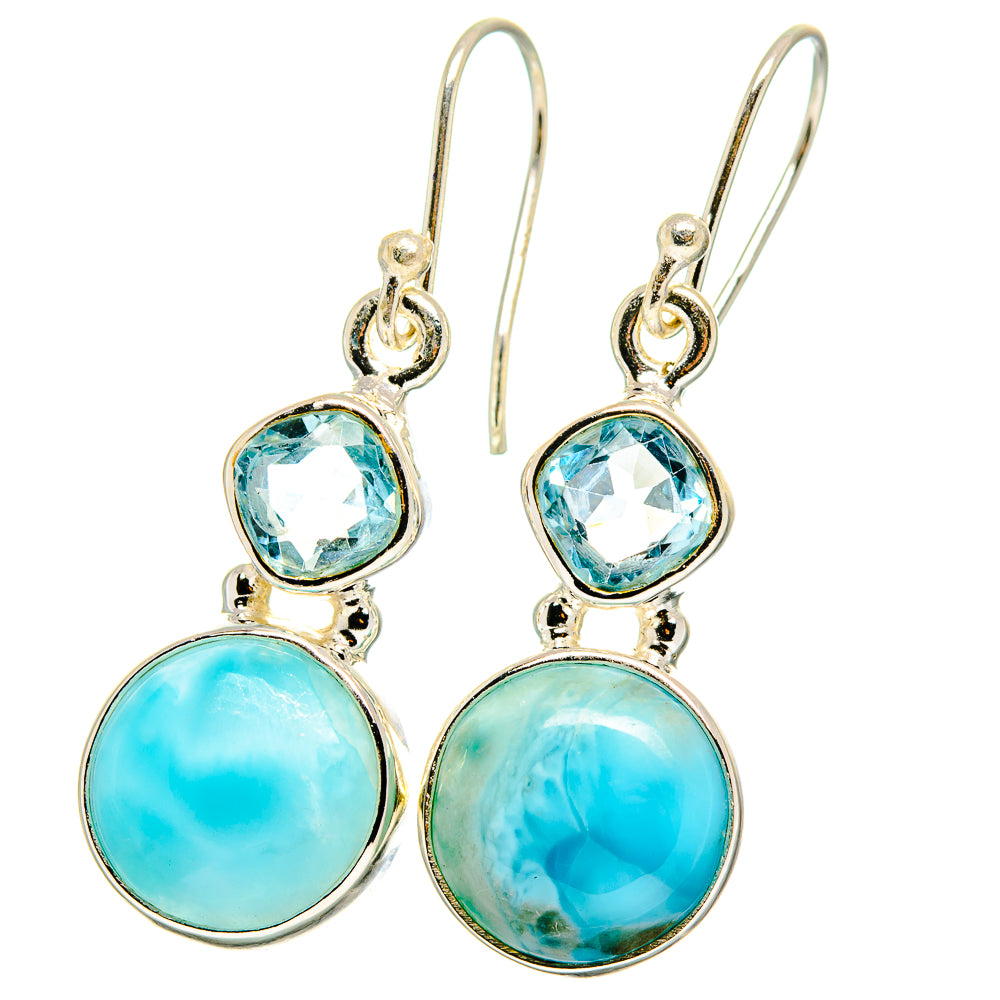 Larimar Earrings handcrafted by Anasilvercos - EARR422316
