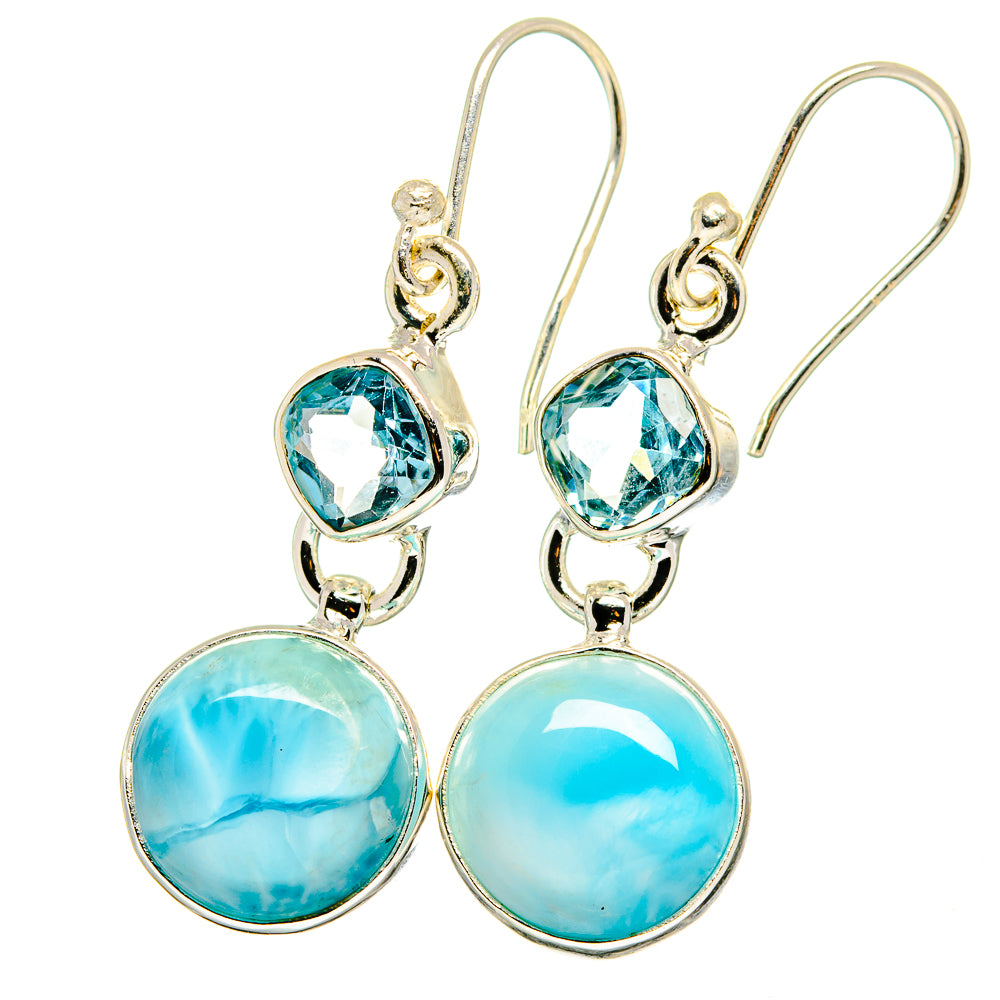 Larimar Earrings handcrafted by Anasilvercos - EARR422319