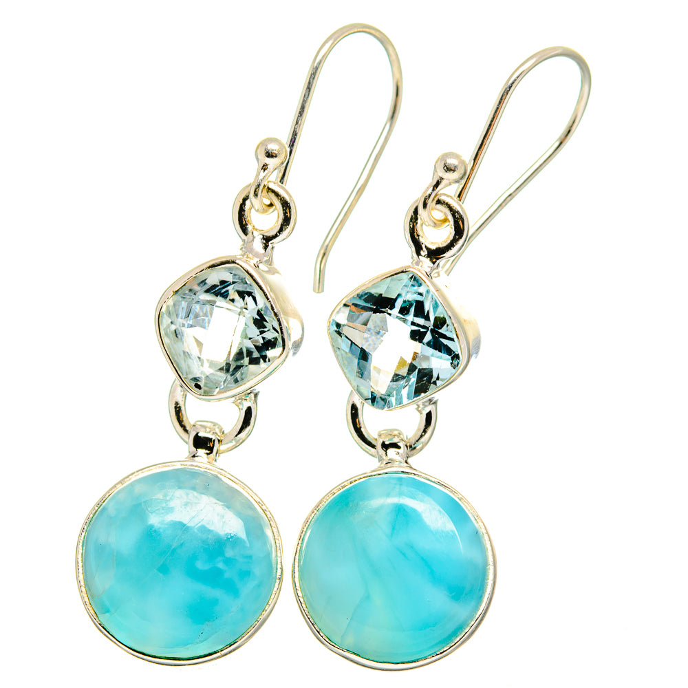 Larimar Earrings handcrafted by Anasilvercos - EARR422322