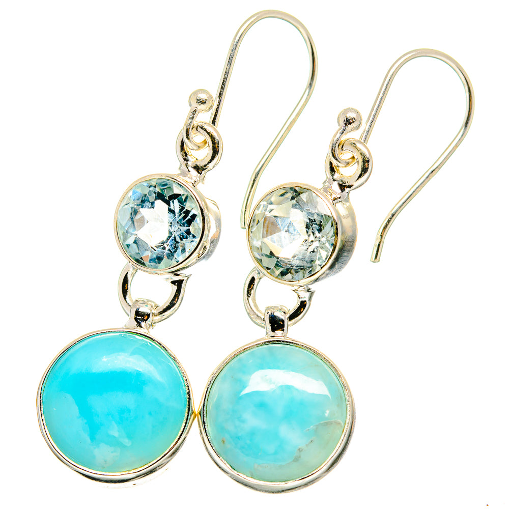Larimar Earrings handcrafted by Anasilvercos - EARR422330