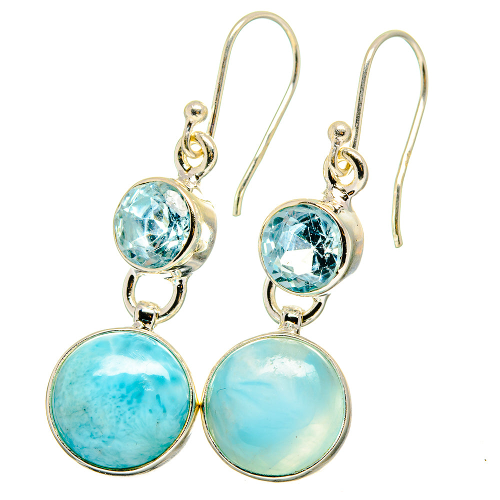 Larimar Earrings handcrafted by Anasilvercos - EARR422332