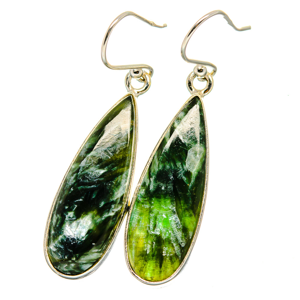 Seraphinite Earrings handcrafted by Anasilvercos - EARR422334