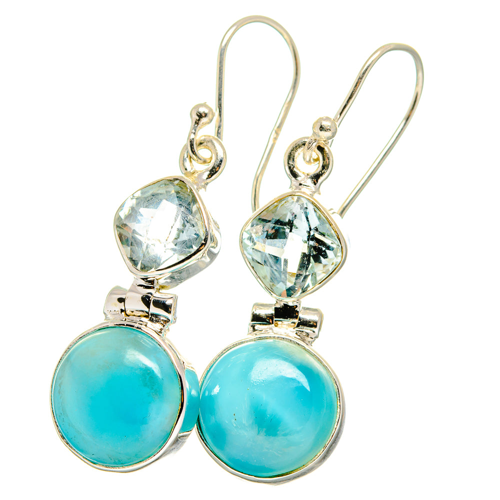 Larimar Earrings handcrafted by Anasilvercos - EARR422337