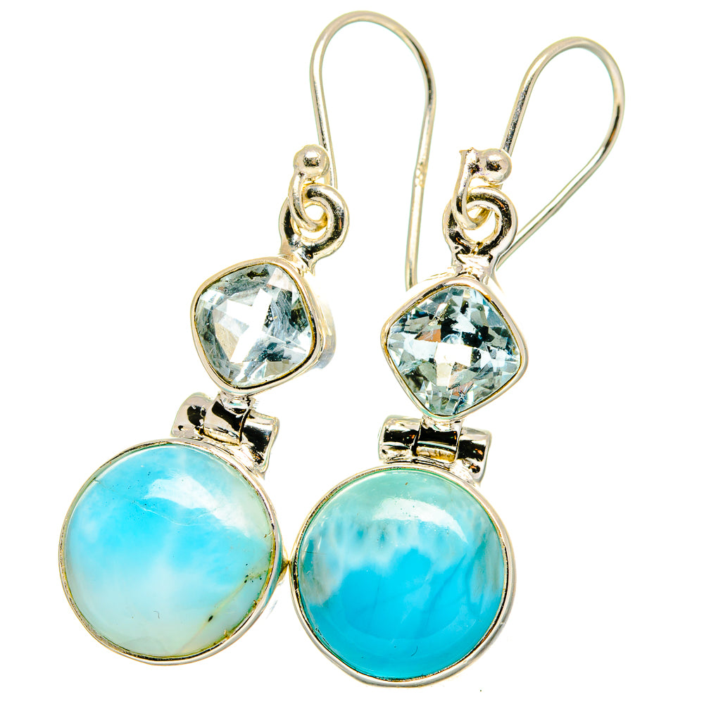 Larimar Earrings handcrafted by Anasilvercos - EARR422342