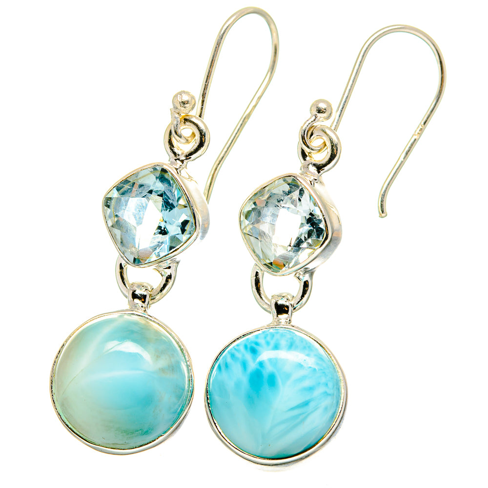 Larimar Earrings handcrafted by Anasilvercos - EARR422345