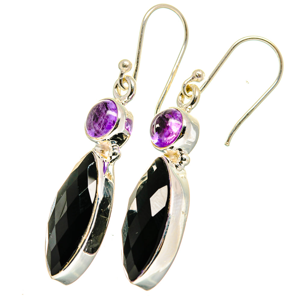 Black Onyx Earrings handcrafted by Anasilvercos - EARR422349
