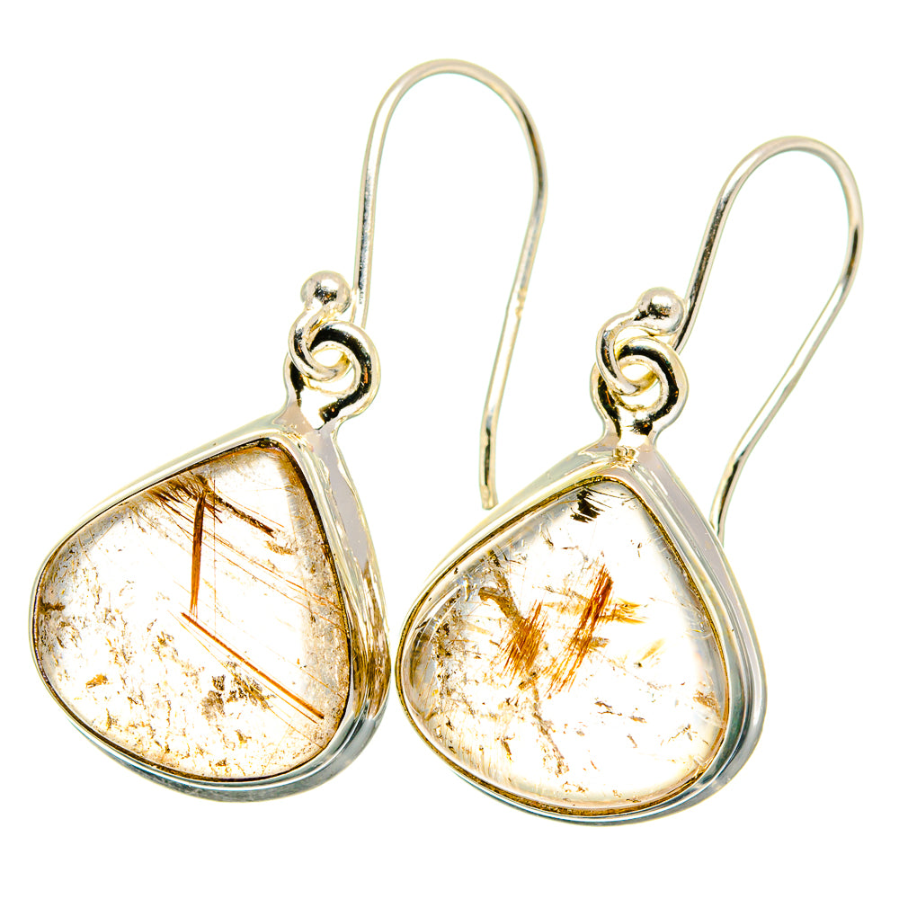 Rutilated Quartz Earrings handcrafted by Anasilvercos - EARR422354