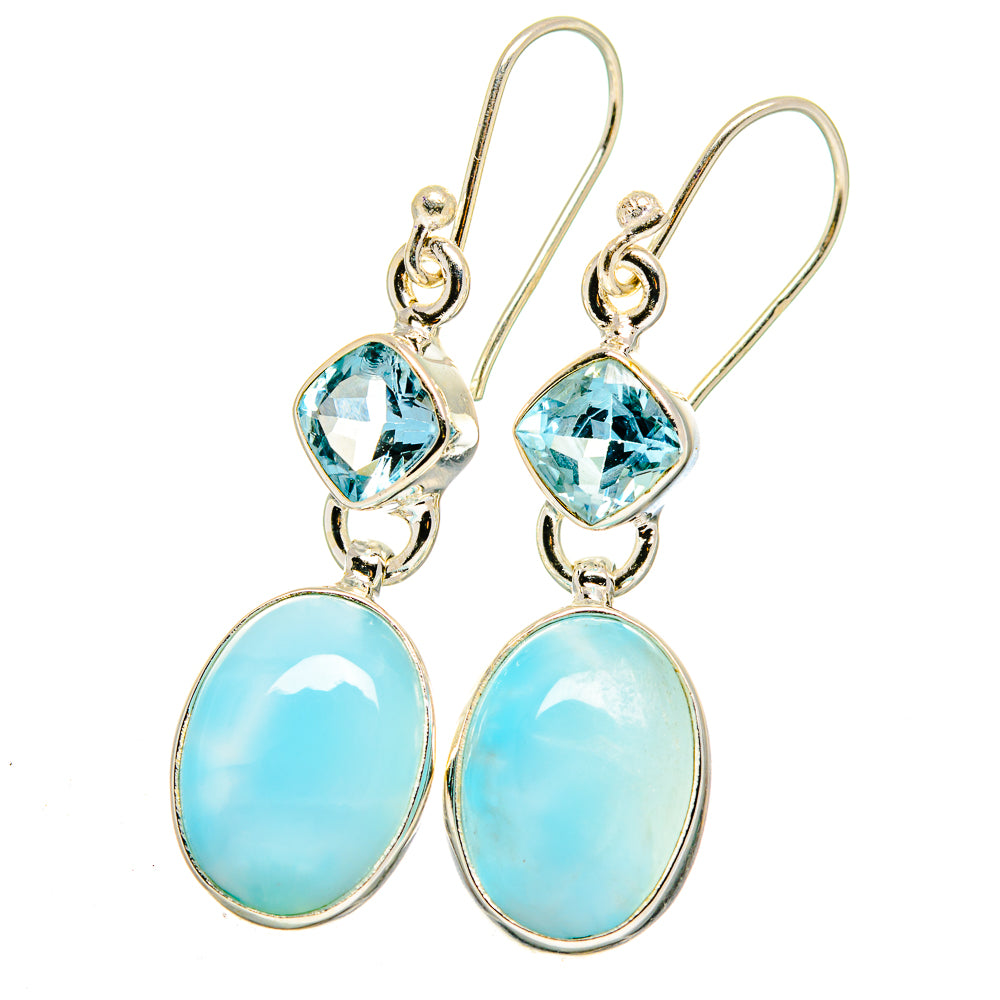 Larimar Earrings handcrafted by Anasilvercos - EARR422357