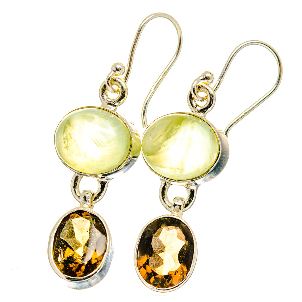 Prehnite Earrings handcrafted by Anasilvercos - EARR422358