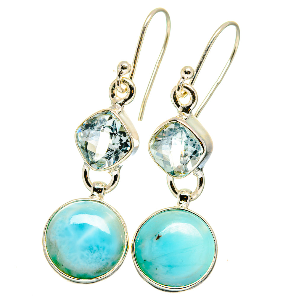 Larimar Earrings handcrafted by Anasilvercos - EARR422365