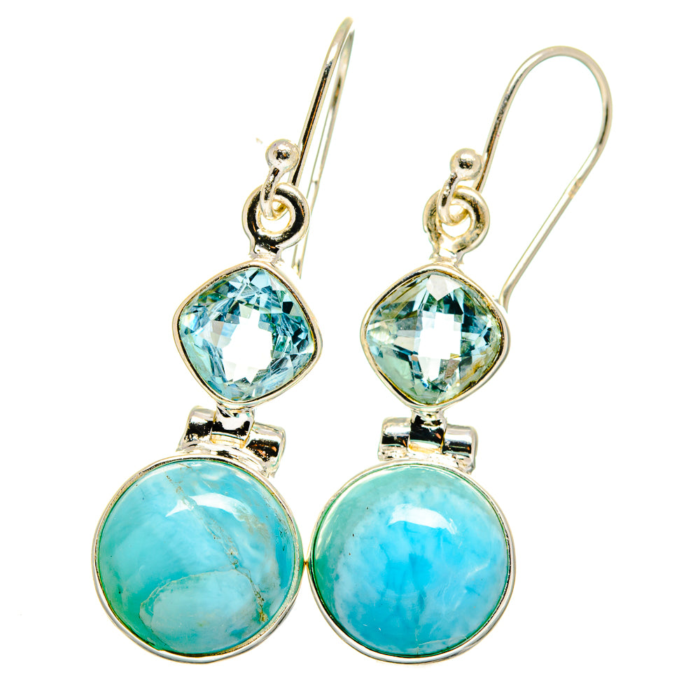 Larimar Earrings handcrafted by Anasilvercos - EARR422368