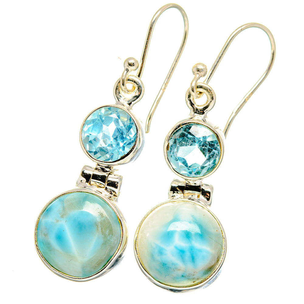 Larimar Earrings handcrafted by Anasilvercos - EARR422369