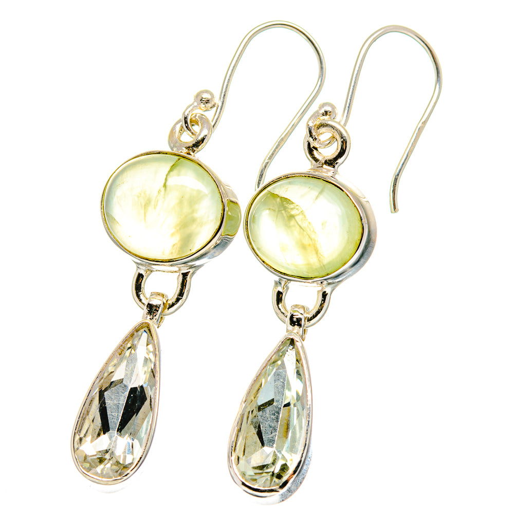 Prehnite Earrings handcrafted by Anasilvercos - EARR422374