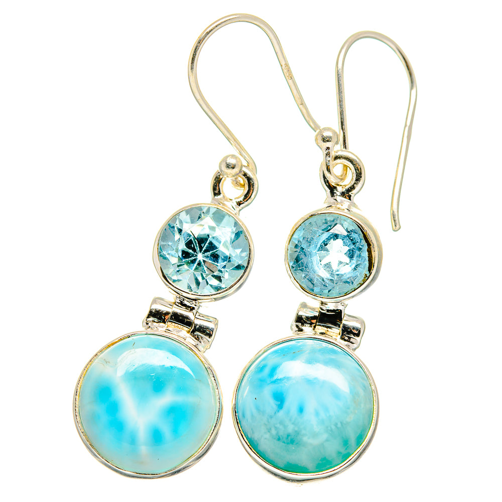 Larimar Earrings handcrafted by Anasilvercos - EARR422377