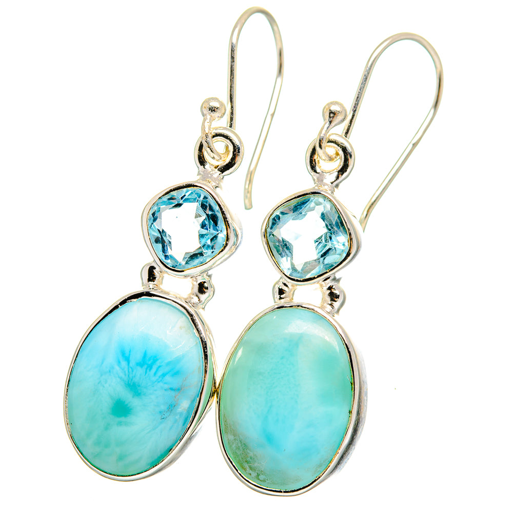 Larimar Earrings handcrafted by Anasilvercos - EARR422380