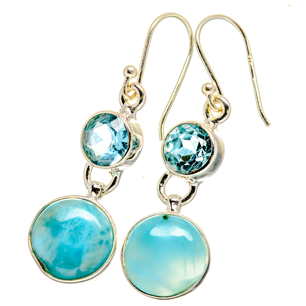Larimar Earrings handcrafted by Anasilvercos - EARR422386