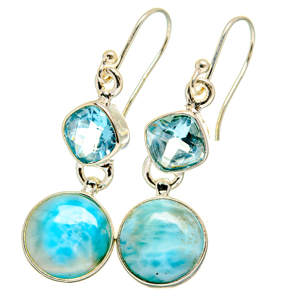 Larimar Earrings handcrafted by Anasilvercos - EARR422395
