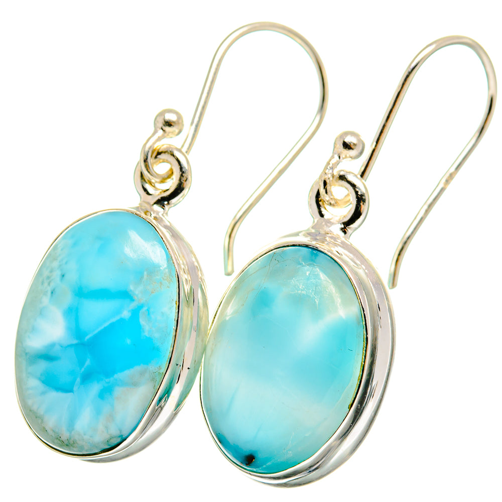 Larimar Earrings handcrafted by Anasilvercos - EARR422398