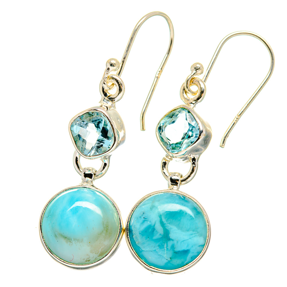 Larimar Earrings handcrafted by Anasilvercos - EARR422402