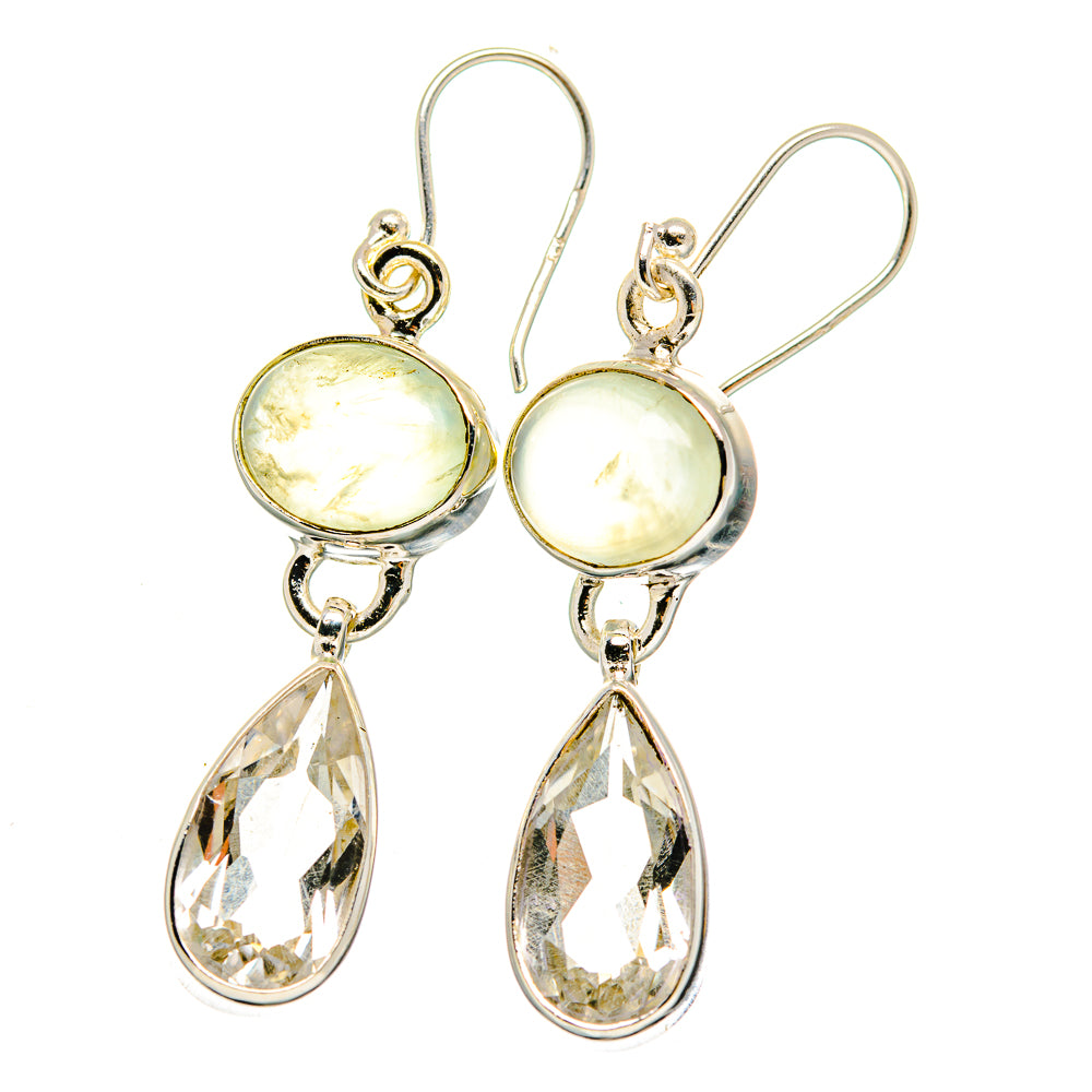 Prehnite Earrings handcrafted by Anasilvercos - EARR422406